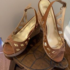Sling back wedge sandals!